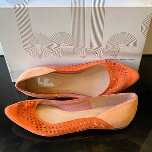 Belle by Sigerson Morrison Vibrant Orange Flats